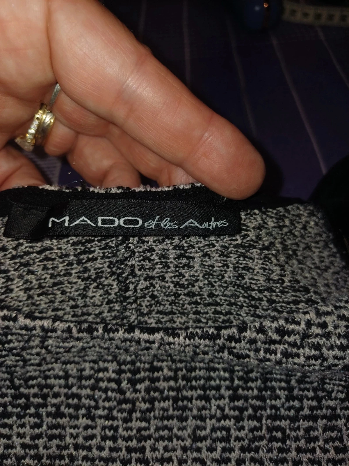 Gray and black 3/4 sleeve sweater size 42 brand Mado et les Autres – photo 8